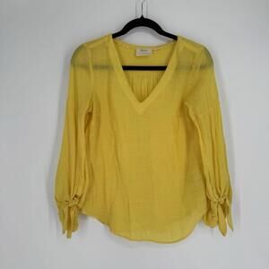 Anthropologie Maeve top XS yellow lightweight oversized colorful spring summer